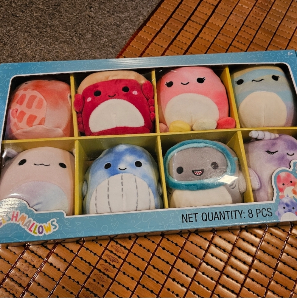 Kellytoy Original Squishmallows SeaLife Mini-pack 8 pcs Collection NIB